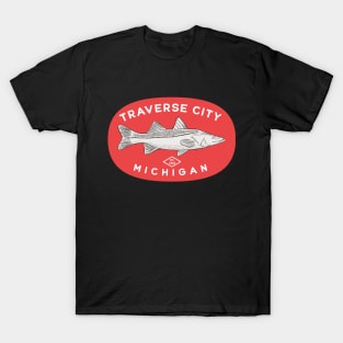 Traverse City Michigan Fishing T-Shirt